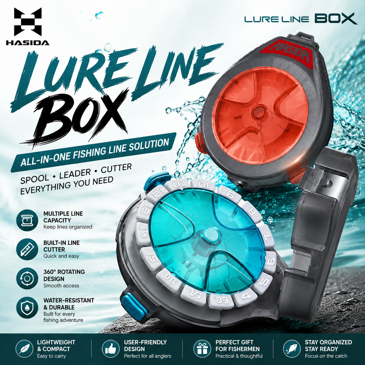 HASIDA Fishing Line Box with C - Leader Line review and price